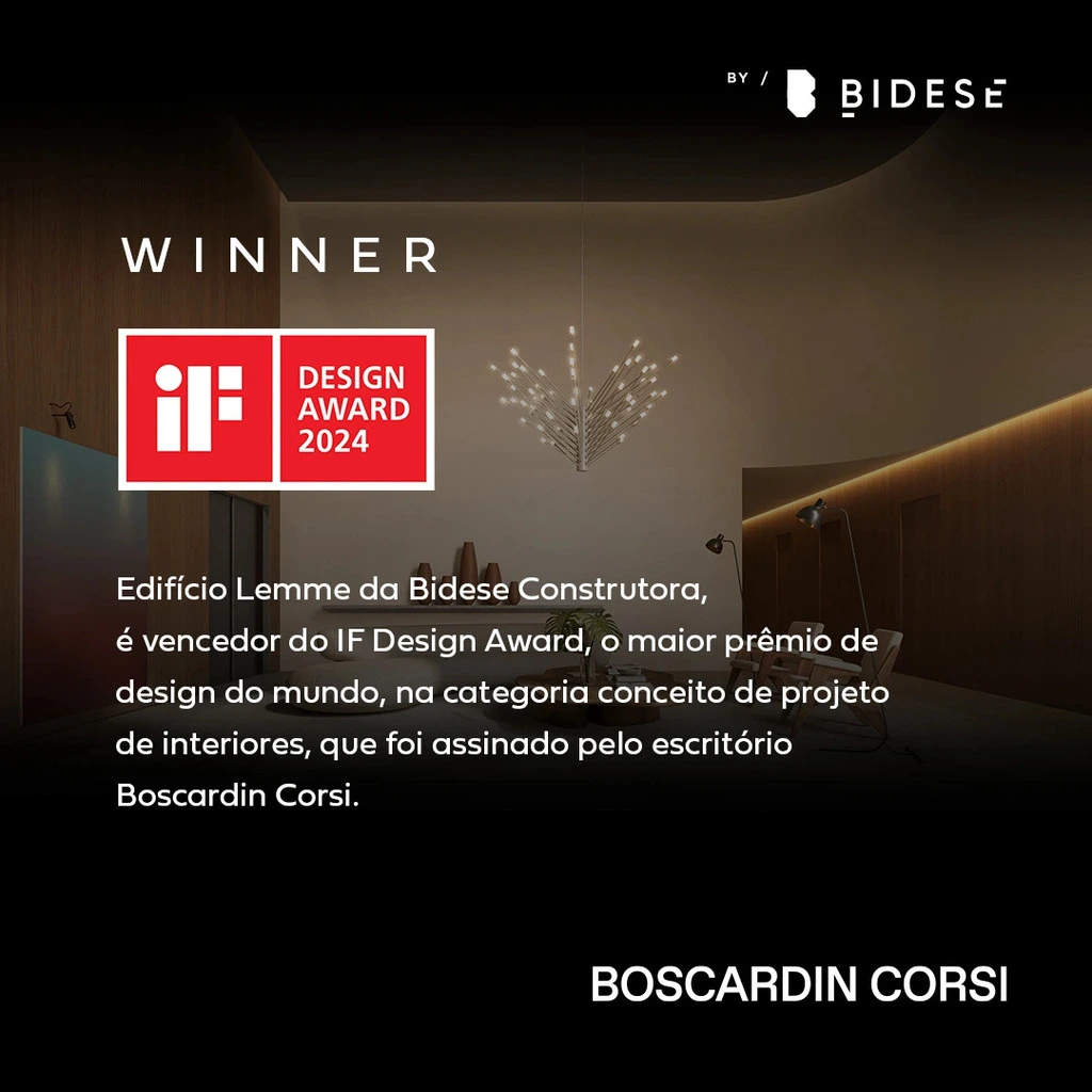 Edifício Lemme da Bidese Construtora é vencedor do IF Design Award, o maior prêmio de design do mundo